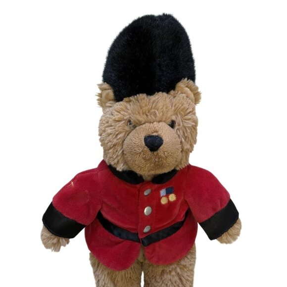 Harrods 14" Guardsman Teddy Bear Plush Toy In Red Black Uniform - Picture 2 of 6
